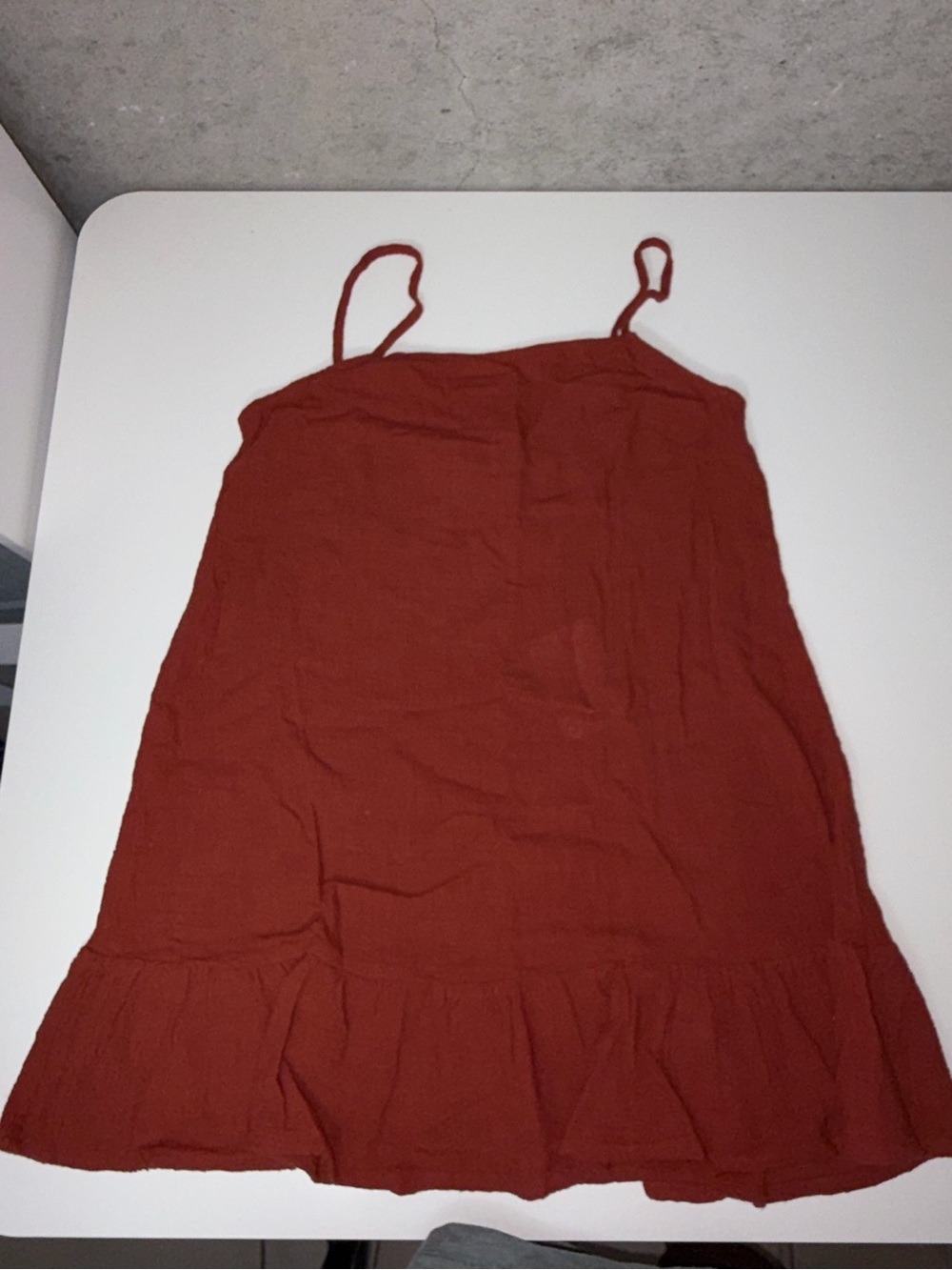 Rhythm. Isla Rust Spaghetti Strap Mini Dress
